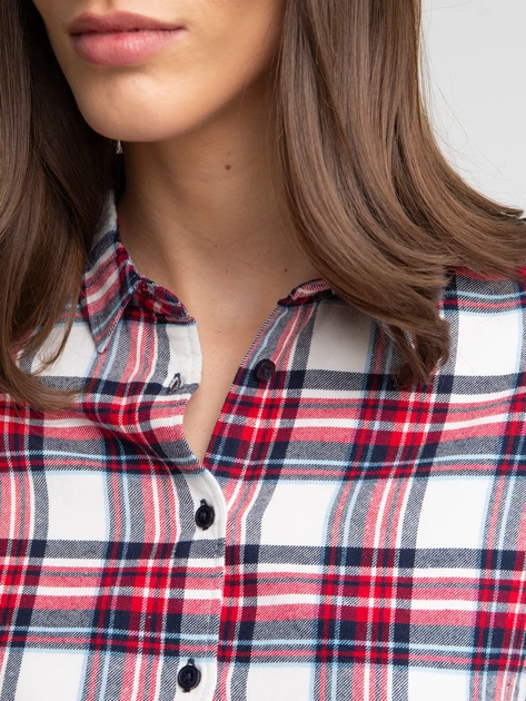 Koszula damska w kratę Big Star Petrini 603 2XL Czerwona (5900714832629) - obraz 6