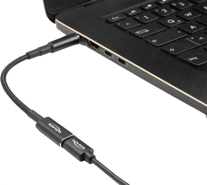 Adapter Delock USB Type-C Female do HP 4.5 x 3.0 mm (4043619600311) - obraz 3