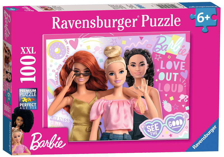 Пазл Ravensburger Barbie XXL 49 x 36 см 100 деталей (4005556132690) - зображення 1