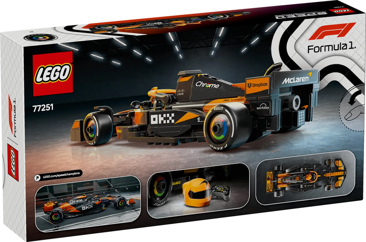 Конструктор LEGO Speed Champions Болід F1 McLaren Team MCL38 269 елементів (77251) - зображення 1