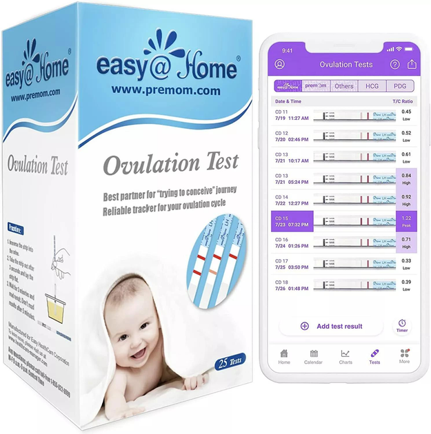 Тест на овуляцию Easy@Home 25 шт - изображение 1