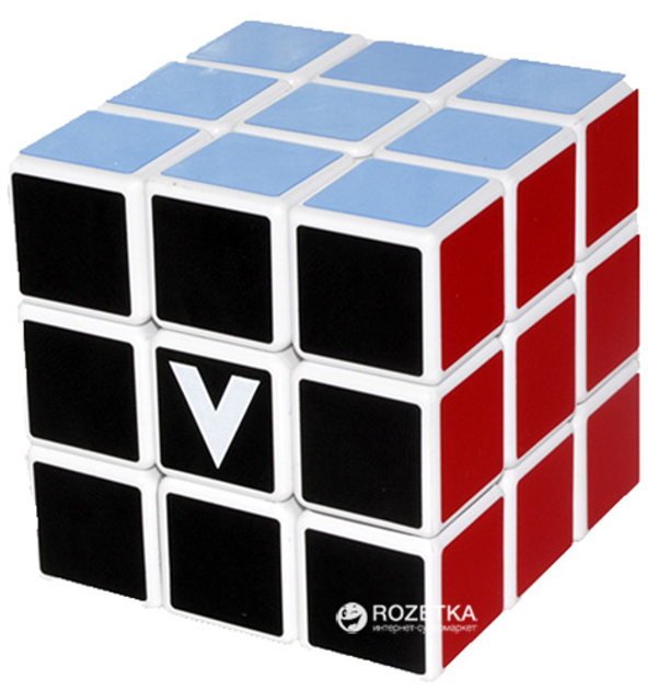 Акция на Головоломка V-Cube Кубик Рубіка 3х3 V3-WH Білий Плоский от Rozetka