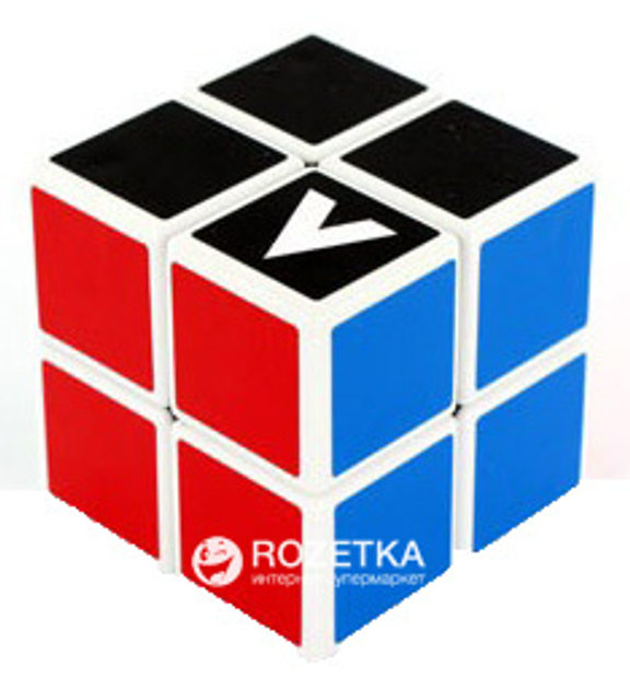 Акция на Головоломка V-Cube Кубик Рубіка 2х2 V2-WH Білий Плоский от Rozetka