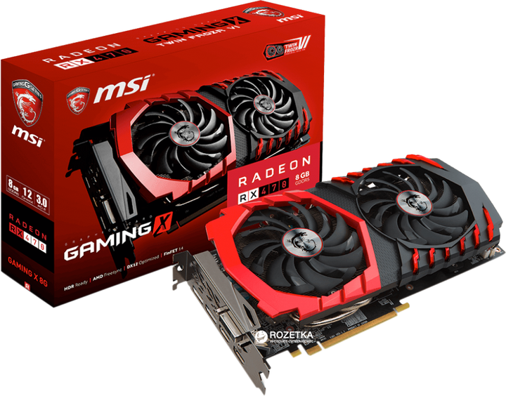 Видеокарта MSI PCI-Ex Radeon RX 470 Gaming X 8GB GDDR5 (256bit