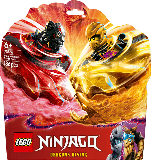 Конструктор LEGO Ninjago Бойовий набір дракона Спін-джитсу 186 елементів (71826) - зображення 1