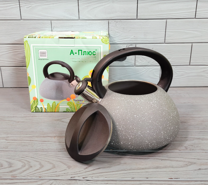 Чайник со свистком A-plus из нержавеющей стали 3 л (WK-1327-сер) - изображение 3