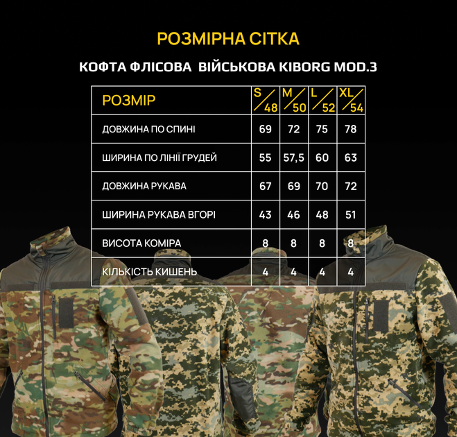 Военная кофта тактичная флисовая пиксель mod. 3 - изображение 10