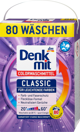 Порошок для кольорової білизни Denkmit Colorwaschmittel 5.2 кг 80 прань - зображення 4