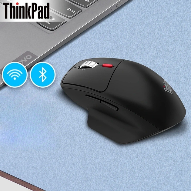 Мышь беспроводная Lenovo ThinkPad MOBTN5O с подключением USB 2.4Gz + Bluetooth, 3200 DPI, black - изображение 3
