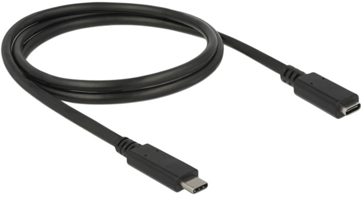 Kabel przedłużający Delock USB Type-C 10 Gbit/s 1 m Black (4043619855339) - obraz 2