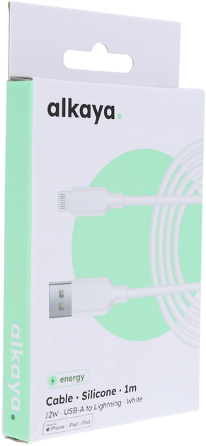 Кабель alkaya Speed Flex USB-A - Lightning 1м. White (CL-60016) - зображення 1