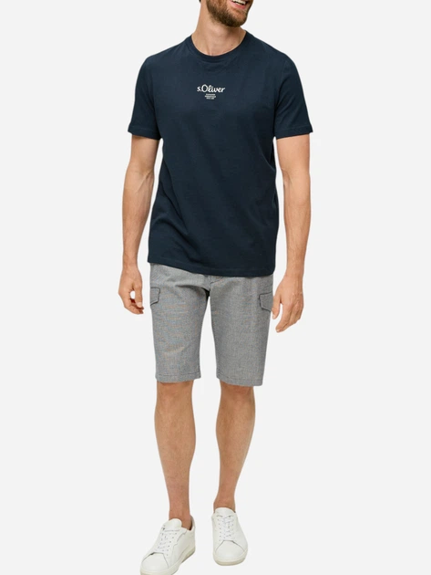 T-shirt męski bawełniany s.Oliver 10.3.11.12.130.2152911-59D1 M Granatowy (4099975720033) - obraz 3