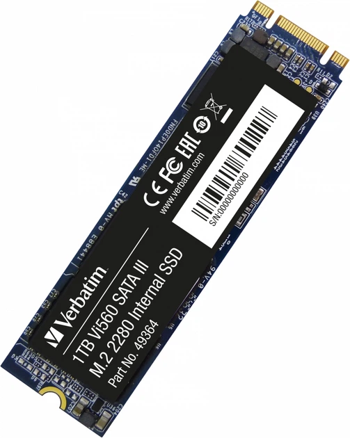 SSD диск Verbatim Vi560 S3 1TB M.2 2280 SATAIII 3D NAND TLC (49364) - изображение 2