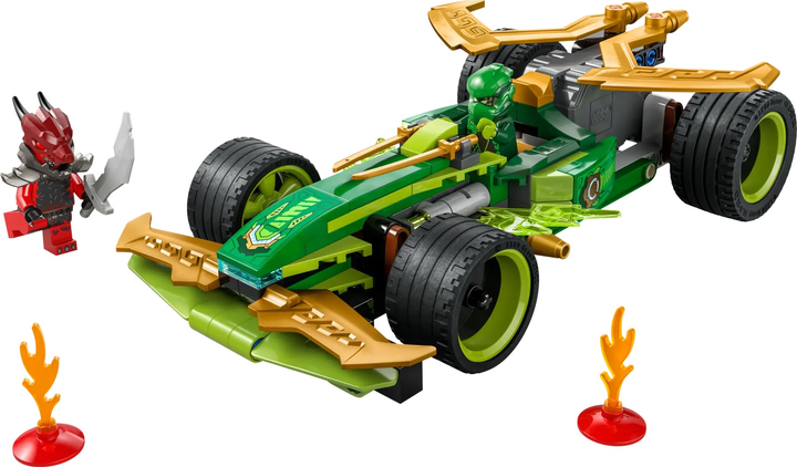 Zestaw klocków LEGO Ninjago Samochód wyścigowy Lloyda z napędem typu pull-back 181 element (71828) - obraz 2