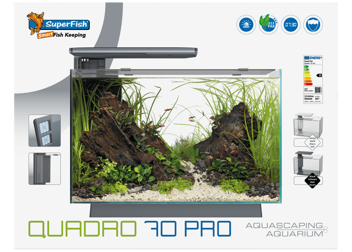 Акваріумний набір SuperFish Quadro 70 Pro Black (A4052225). - изображение 5