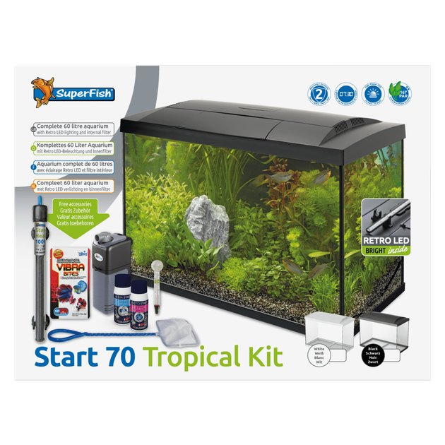 Акваріумний стартовий набір SuperFish Start 70 Aquarium Kit Black (A4050285) - зображення 2