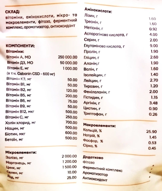 Премікс ТО-МІКС "Супер Амінка" Універсал 1кг - Фото 2 Премікс ТО-МІКС "Супер Амінка" Універсал 1кг - зображення 2