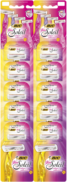 Набір одноразових бритв BIC Miss Soleil Colour Collection 10 шт (3086123399464) - зображення 1