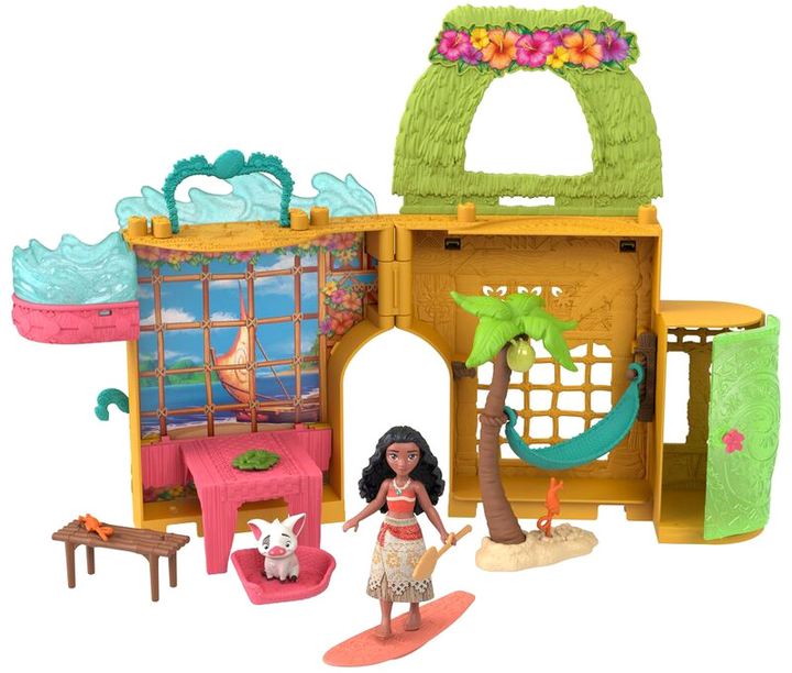 Mini domek na wyspie Mattel Disney Vaiana Moana z figurką i akcesoriami (0194735222674) - obraz 2