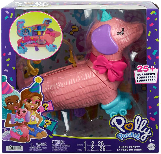 Zestaw do zabawy Mattel Polly Pocket Puppy Pinata (0194735244935) - obraz 1