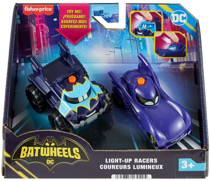 Zestaw samochodzików Fisher Price DC Comics Batwheels Cars Bam i Buff 2 szt (194735130405) - obraz 1