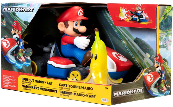 Samochód wyścigowy Jakks Pacific Mario Kart Spinout Mario Kart z figurką 6.5 cm (0192995408746) - obraz 2