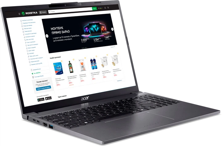Ноутбук Acer Aspire Go 15 AG15-51P-543L (NX.J51EU.00C) Steel Gray - изображение 3