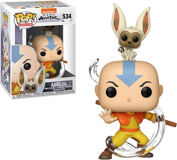 Figurka Funko POP Avatar Aang with Momo 9 cm (889698364638) - obraz 1