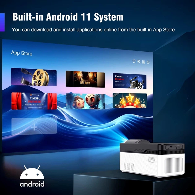 Проектор Magcubic HY450 8K: портативный LCD проектор, 900 ANSI