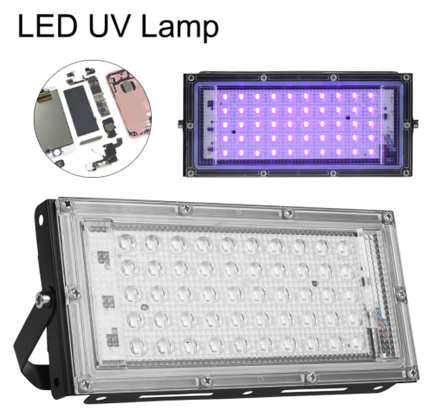 Ультрафиолетовая лампа 50 SMD LED без вилки водонепроницаемая 21 х 9,3 х 1,8 см - Фото 5 Ультрафиолетовая лампа 50 SMD LED без вилки водонепроницаемая 21 х 9,3 х 1,8 см - изображение 5
