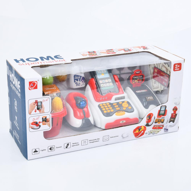 Кассовый аппарат игрушечный Metr+ 2в1, сканер, звук, свет, (668-93 ...