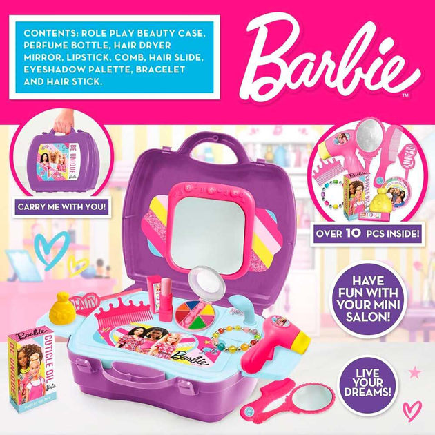 Zestaw do pielęgnacji włosów Mattel Barbie Hair & Beauty w walizce (5060573546188) - obraz 2