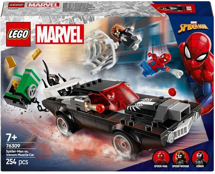 Zestaw klocków LEGO Super Heroes Marvel Spider-Man kontra muscle car Venoma 254 elementy (76309) - obraz 1