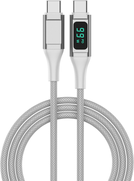 Кабель 4smarts DigitCord USB-C - USB-C 100W 1.5M White (4250774958762) - зображення 3