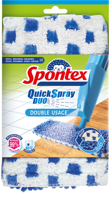 Wkład do mopa z mikrofibry Spontex Quick Spray Duo 2 szt (3384128002021) - obraz 1