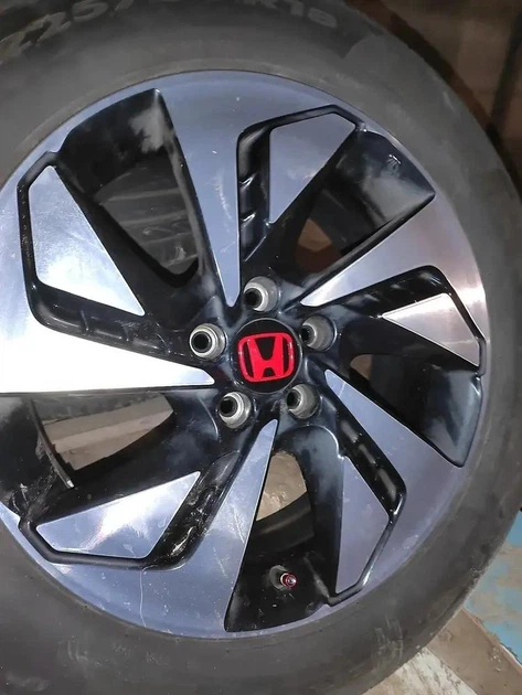 Колпачки на диски Honda, заглушки с эмблемой "H" 58 мм, Black/Red (комплект 4 шт.) - изображение 8