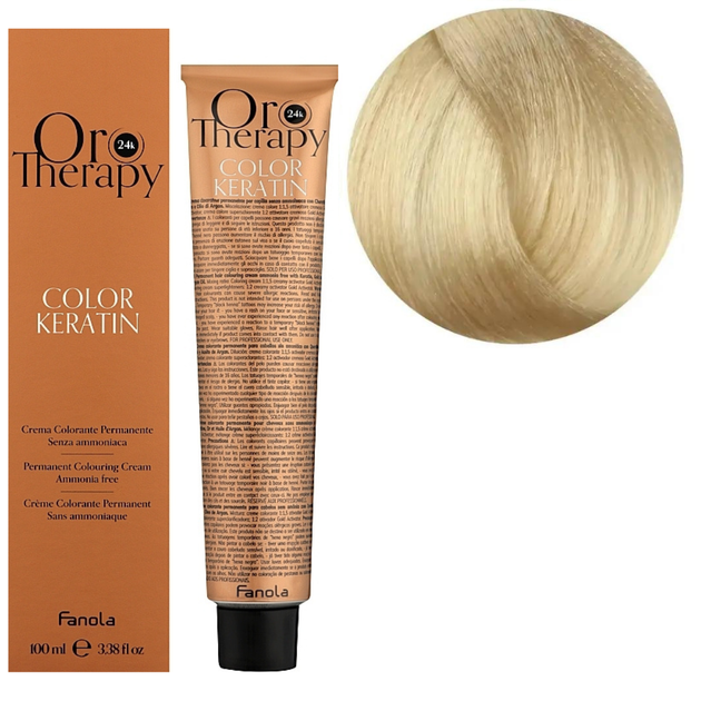 10.3 Крем-фарба Keratin Oro Puro Fanola 100 мл - Фото 1 10.3 Крем-фарба Keratin Oro Puro Fanola 100 мл - зображення 1