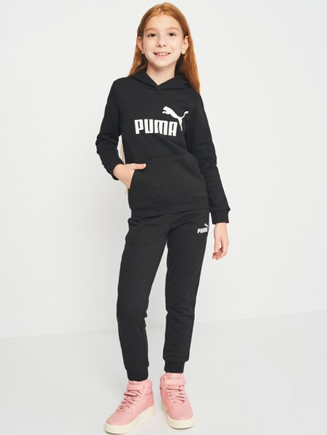 Młodzieżowe spodnie dresowe ocieplane polarowe dla dziewczynki Puma Ess Sweatpants Fl Cl G 58703801 170-176 cm Czarne (4063697161290) - obraz 3