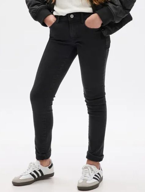 Jeansy skinny dziecięce dla dziewczynki GAP 725705-00 132-137 cm Czarne (1200056770516) - obraz 1