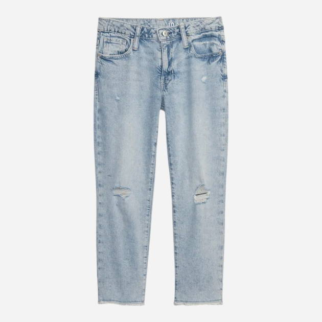Jeansy regular fit młodzieżowe dziewczęce GAP 454345-01 152-157 cm Niebieskie (1200111563671) - obraz 5