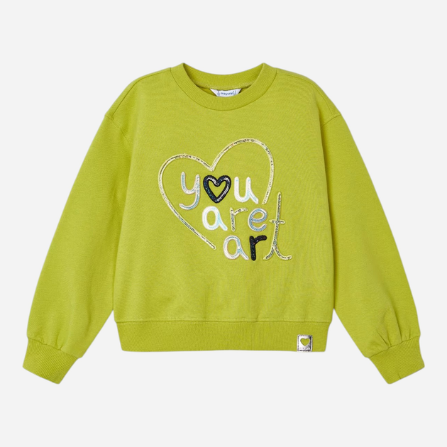 Bluza bez kaptura dziecięca dla dziewczynki Mayoral 4.479-61 134 cm Seledynowa (8445865466783) - obraz 4