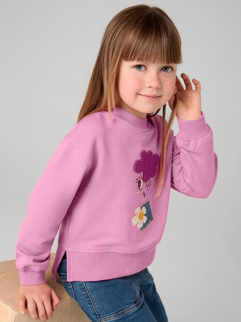 Bluza bez kaptura dziecięca dla dziewczynki Mayoral 4.482-67 110 cm Różowa (8445865467469) - obraz 3