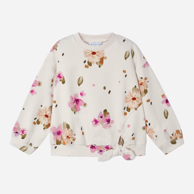 Bluza bez kaptura dziecięca dla dziewczynki Mayoral 4.481-10 134 cm Beżowa (8445865467261) - obraz 4