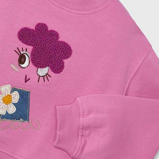 Bluza bez kaptura dziecięca dla dziewczynki Mayoral 4.482-67 110 cm Różowa (8445865467469) - obraz 5