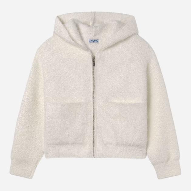 Sweter rozpinany młodzieżowy dziewczęcy Mayoral 7.317-16 152 cm Kremowa (8445865506151) - obraz 3