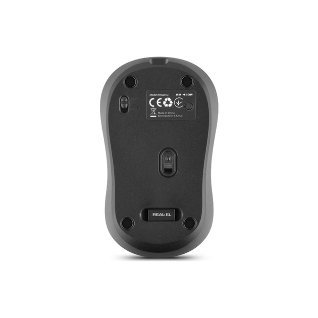 Мишка REAL-EL RM-450W Wireless/Bluetooth Black/Gray (EL123200046) - Фото 8 Мишка REAL-EL RM-450W Wireless/Bluetooth Black/Gray (EL123200046) - зображення 8