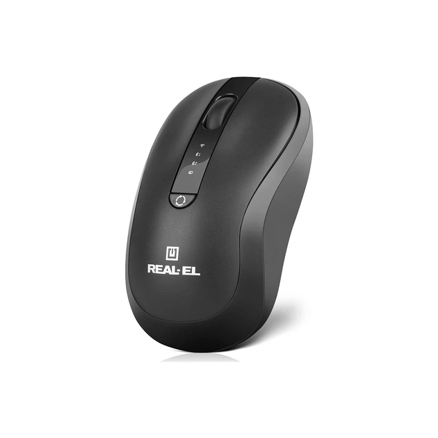 Мишка REAL-EL RM-450W Wireless/Bluetooth Black/Gray (EL123200046) - Фото 2 Мишка REAL-EL RM-450W Wireless/Bluetooth Black/Gray (EL123200046) - зображення 2