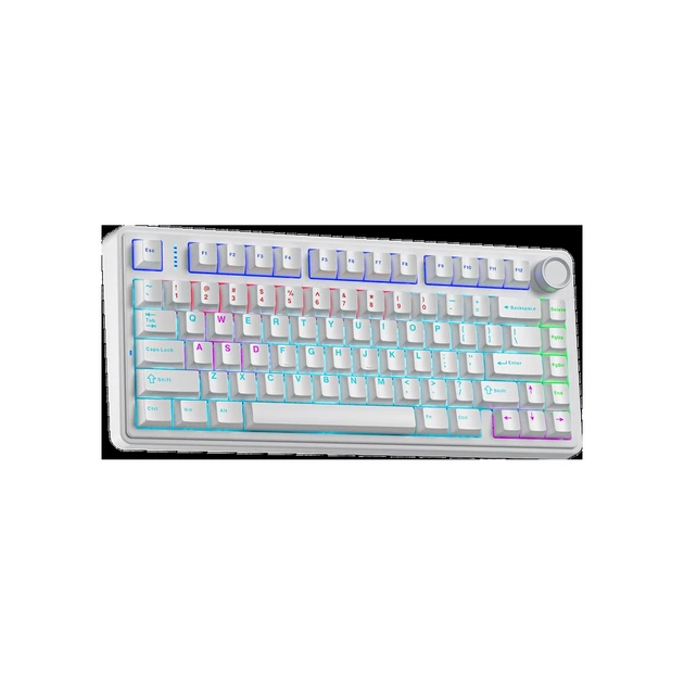 Клавіатура Aula F75 keycap KRGD Blue USB UA White (6948391202839) - Фото 4 Клавіатура Aula F75 keycap KRGD Blue USB UA White (6948391202839) - зображення 4