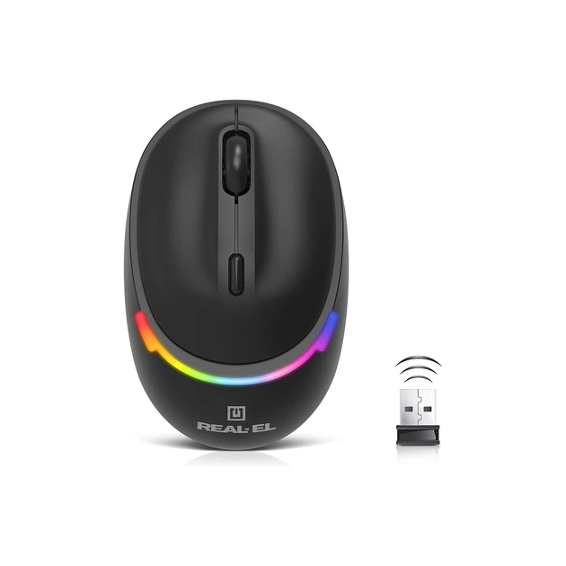 Мышка REAL-EL RM-440W Wireless/Bluetooth Black (EL123200045) - изображение 12