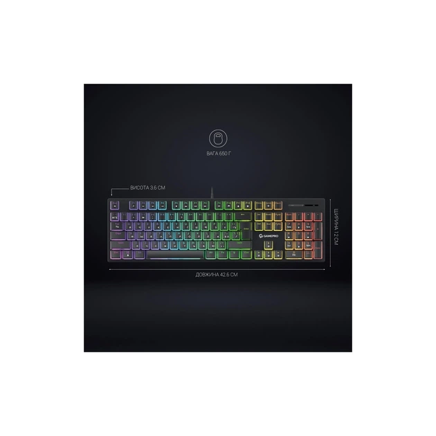 Клавіатура GamePro MK85B Blue Switch RGB USB Black (MK85B) - Фото 6 Клавіатура GamePro MK85B Blue Switch RGB USB Black (MK85B) - зображення 6